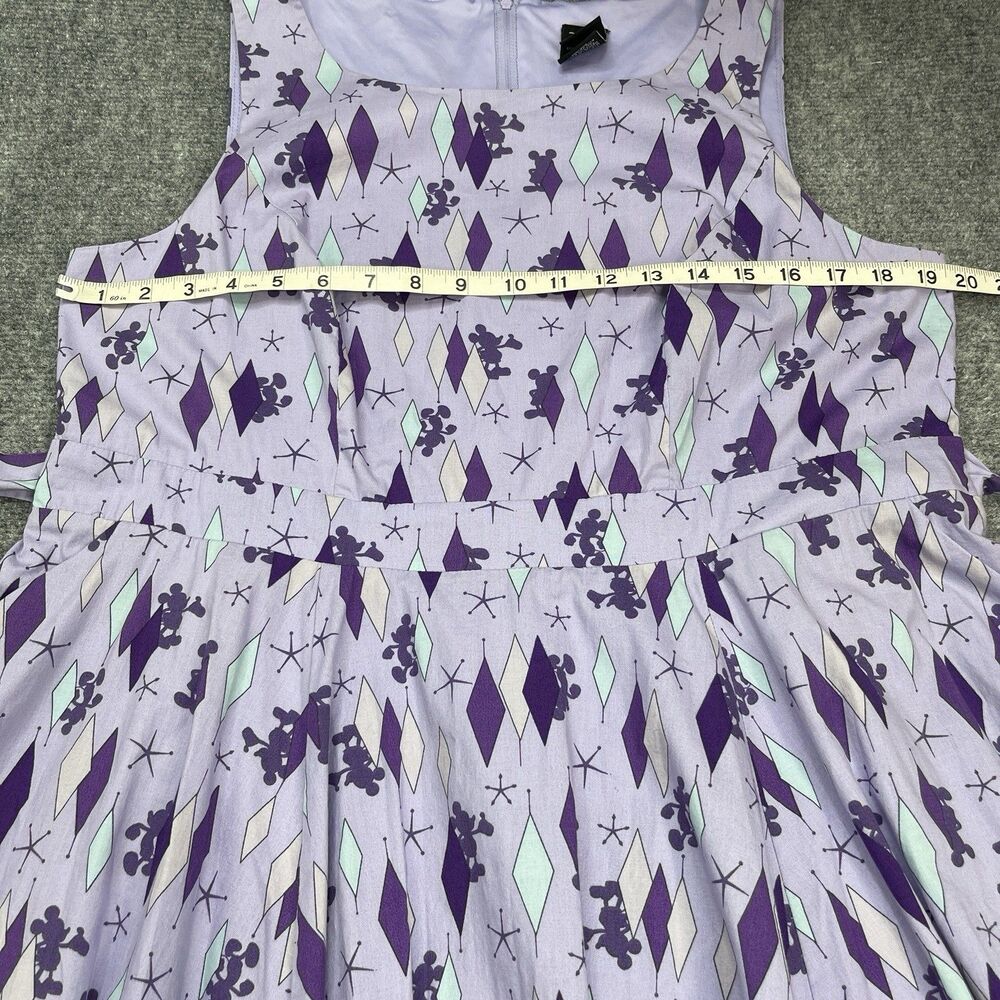 Disney X Torrid Retro Mickey Mouse Swing Dress Womens 12 Tie Back Pockets Lined - Picture 9 of 14